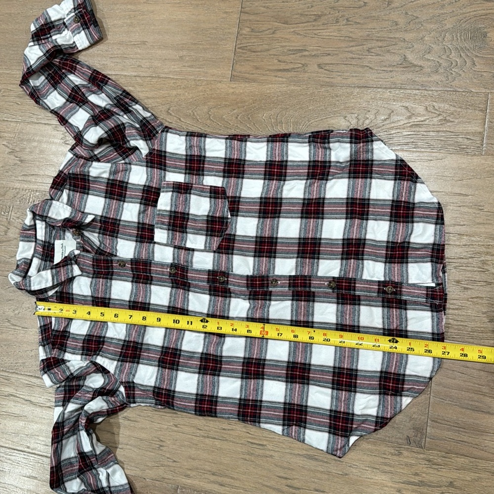 Abercrombie & Fitch Soft A&F Flannel Collection Plaid Dress Lounge Shirt… - Picture 4 of 6
